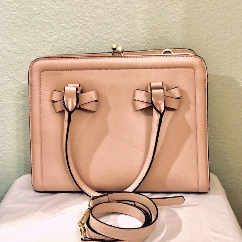 Beautiful Betsey Johnson, dusty rose satchel